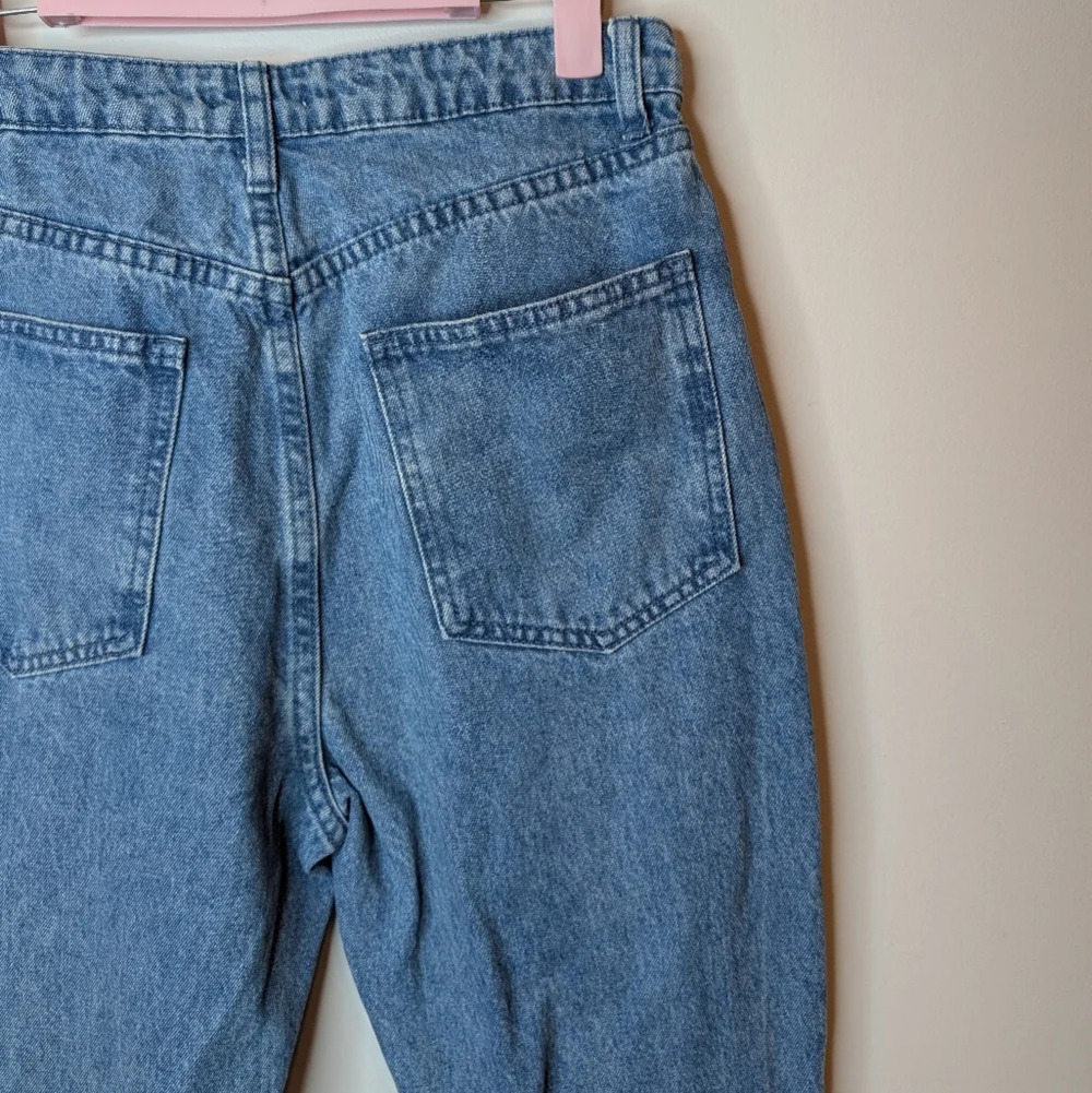 WEWOREWHAT Medium Wash Straight Leg  High Rise Denim Pants Women 27 - Picture 4 of 10